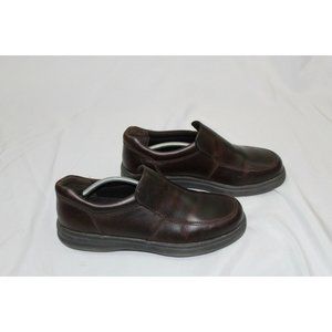 Hush Puppies ZONE Brown Mens Driving Loafers Leather Casual Shoes Men's Size 12